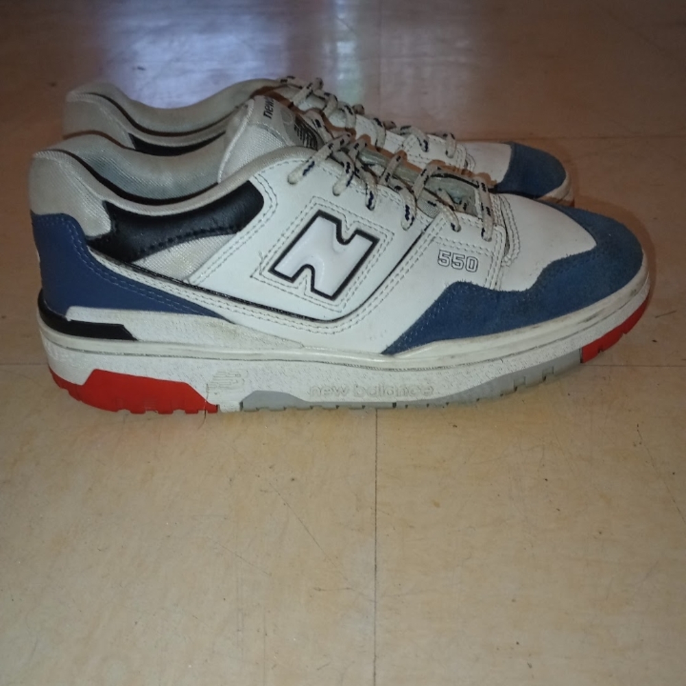 New Balance Kids Sneakers - White, Blue, Red